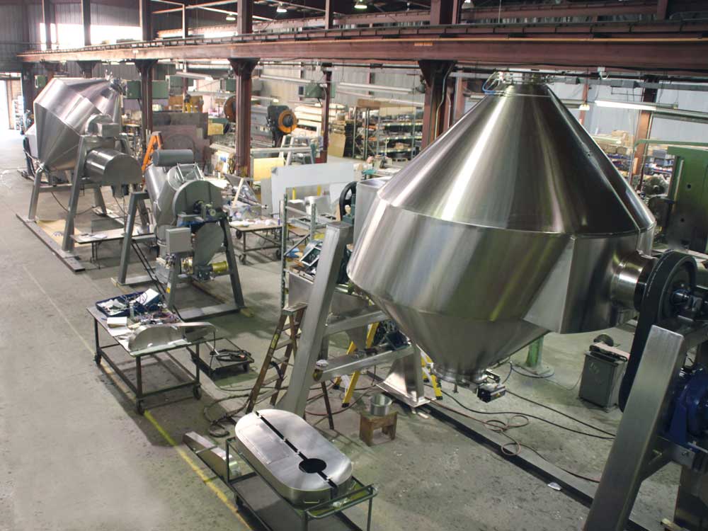 slant cone industrial mixers and blenders