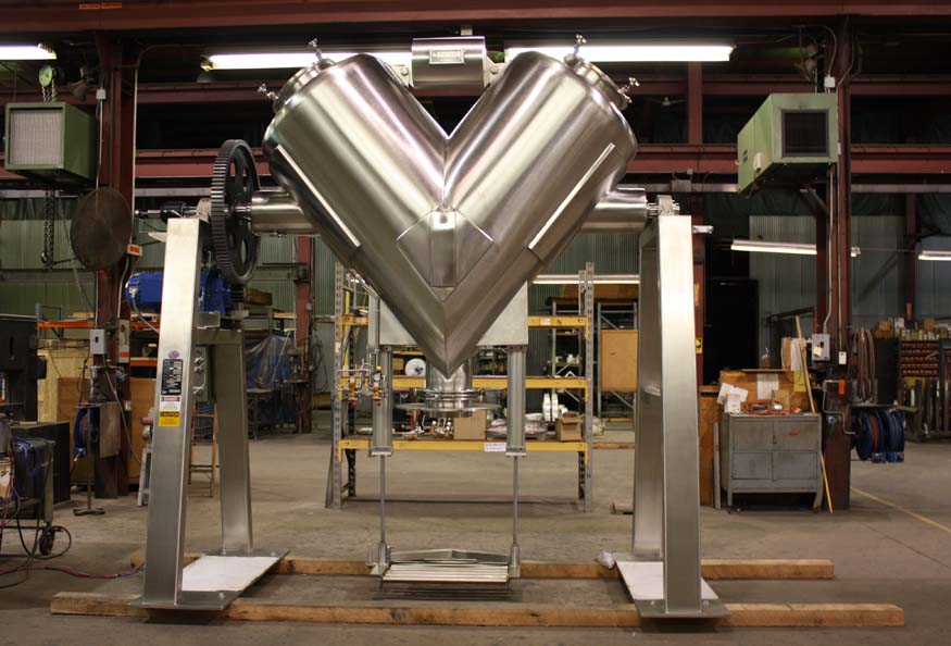 v-shape industrial mixers and blenders